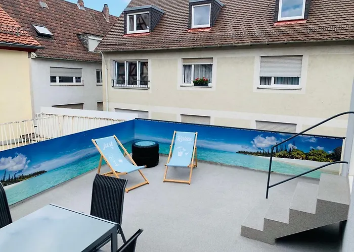 Schönes Apartment Terrasse 2P. Stadtnah Würzburg WLAN